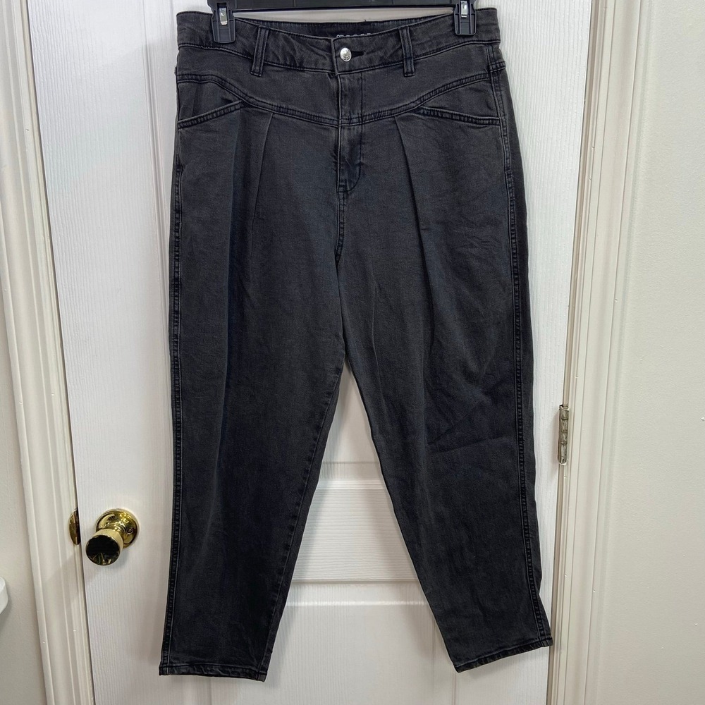 Wild‎ Fable black pleated high rise ankle loose relaxed denim jeans casual pants